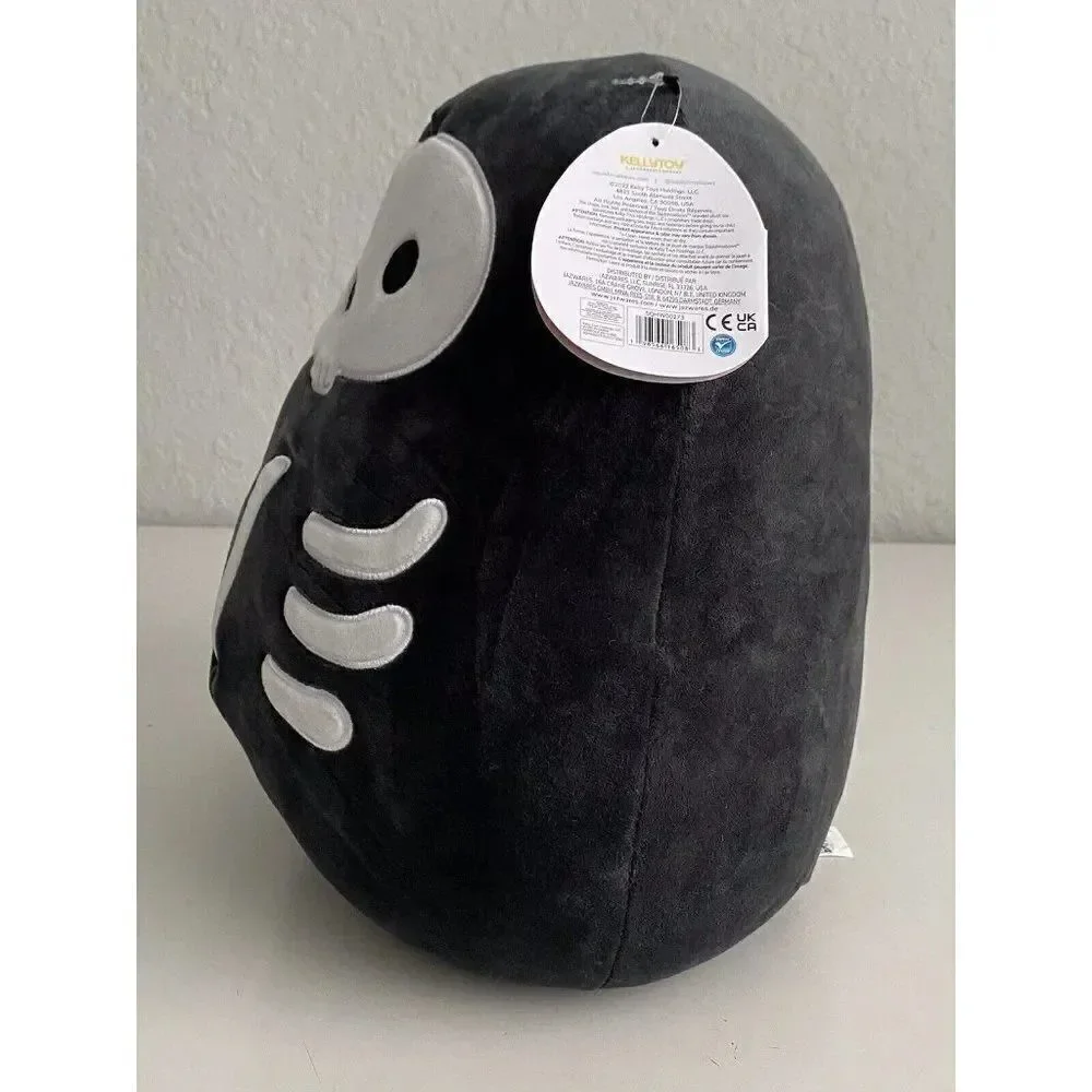 Squishmallows Stix 12”‎ Inch Black White Skeleton Non-Metallic Halloween NEW